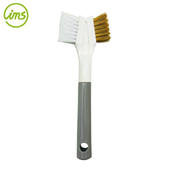 Brosse à poêle 2 en 1 - manche gris